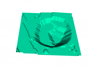 Figure 3: Common designed surface file generated by a Mining Package.