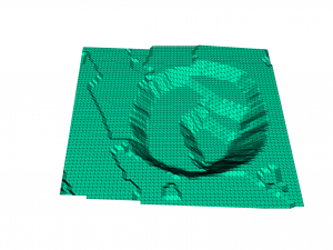 Figure 4: Point triangularization done to generate surfaces on the CAD of Mining Packages.